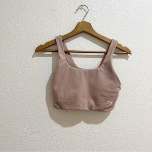 Gymshark- Taupe/Pink Dreamy Bra Size Small